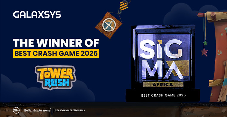 Tower Rush by Galaxsys Wins 'Best Crash Game 2025' at SiGMA Africa Awards