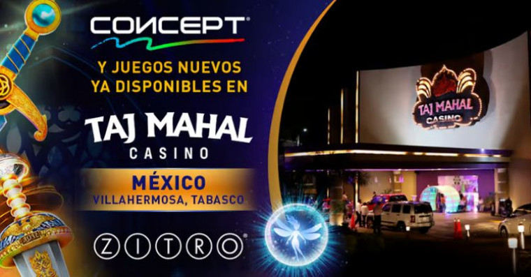 El Casino Taj Mahal de México estrena los gabinetes CONCEPT de Zitro y sus exclusivos nuevos juegos