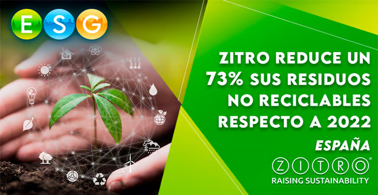 Zitro redujo en 2024 los residuos no reciclables un 73% respecto a 2022