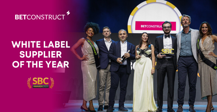 SBC Awards 2025: BetConstruct recebe o prêmio de "Fornecedor de Marca Branca do Ano"
