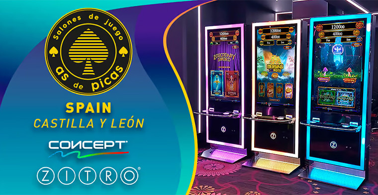 Gaming Halls AS De Picas Premiere Zitro's Concept cabinet and newest games