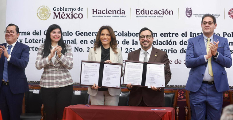 México: IPN y Lotería Nacional presentan billete conmemorativo por el 25° aniversario del Archivo Histórico del Politécnico