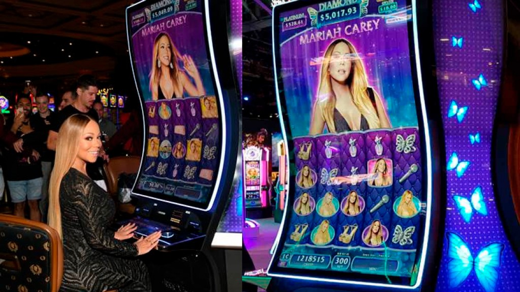 CELEBRITY SIGHTING: Mariah Carey Debuts Slot Machine at Caesars Palace