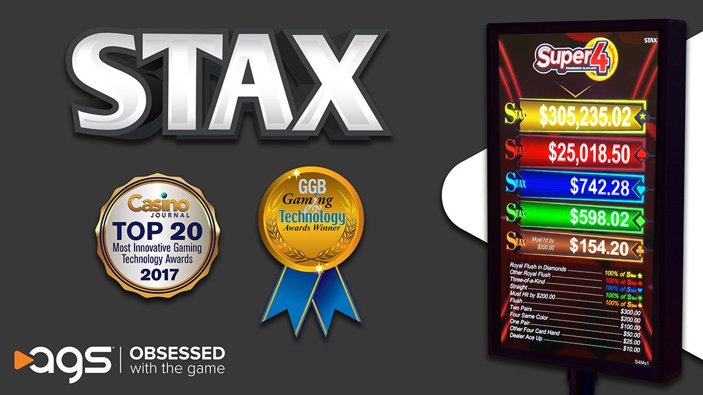 AGS´ STAX™ Table-Game Progressive Wins Top Honor in 2019 Gaming & Technology Awards