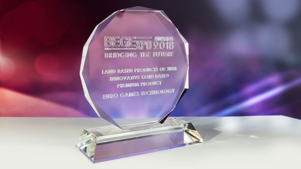 EGT con un premio de los BEGE Awards 2018
