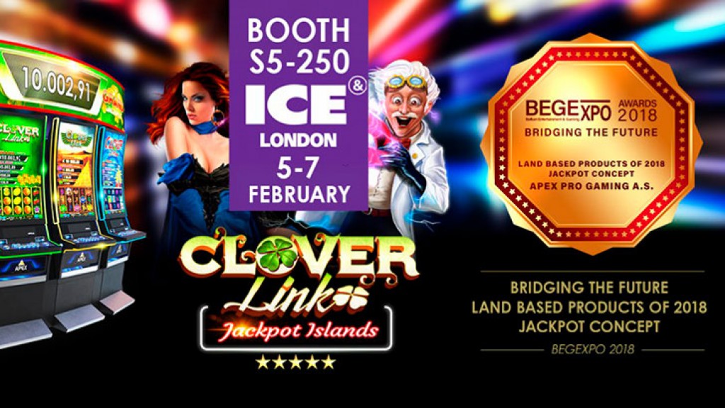 Brand New Clover Link Innovations From Apex Gaming See The Best Jackpot Solution At ICE 2019